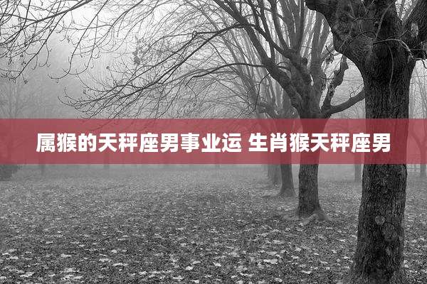 属猴的天秤座男事业运 生肖猴天秤座男