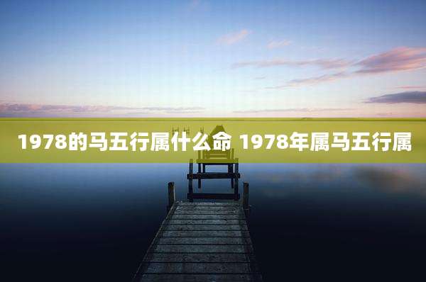 1978的马五行属什么命 1978年属马五行属