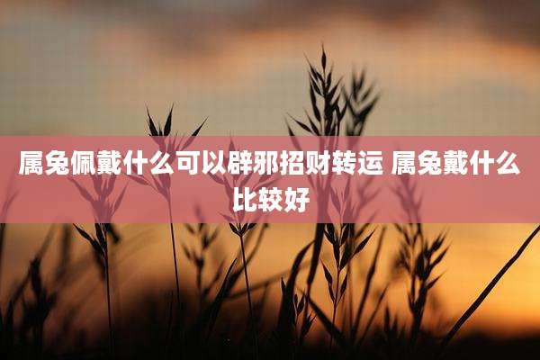 属兔佩戴什么可以辟邪招财转运 属兔戴什么比较好