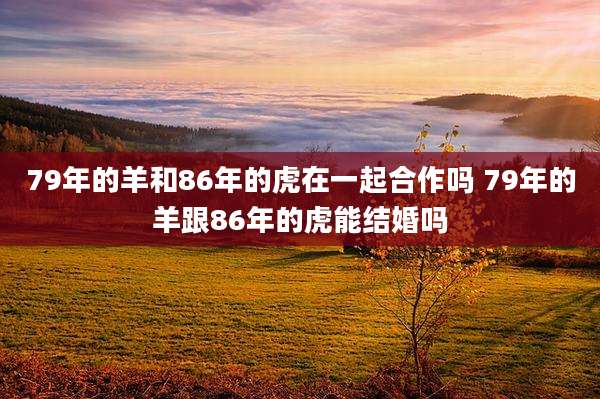 79年的羊和86年的虎在一起合作吗 79年的羊跟86年的虎能结婚吗
