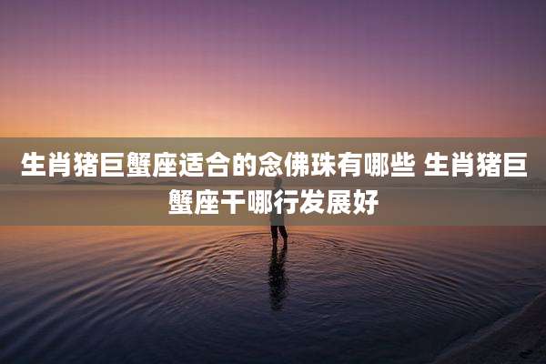 生肖猪巨蟹座适合的念佛珠有哪些 生肖猪巨蟹座干哪行发展好