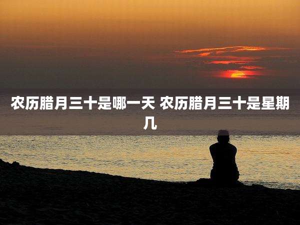 农历腊月三十是哪一天 农历腊月三十是星期几