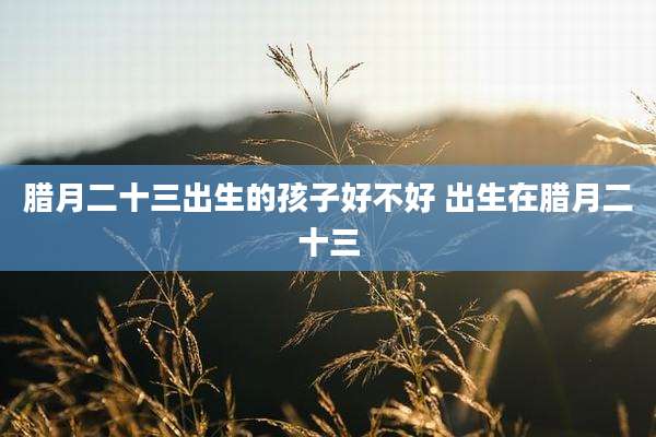 腊月二十三出生的孩子好不好 出生在腊月二十三