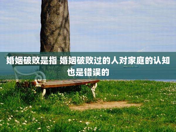 婚姻破败是指 婚姻破败过的人对家庭的认知也是错误的