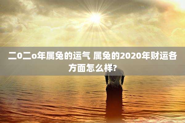 二0二o年属兔的运气 属兔的2020年财运各方面怎么样?