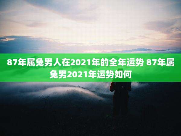 87年属兔男人在2021年的全年运势 87年属兔男2021年运势如何