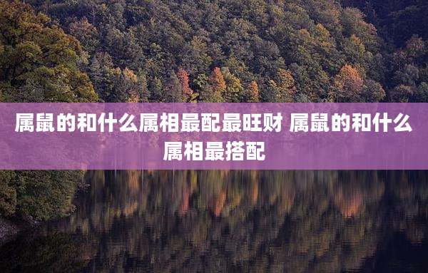 属鼠的和什么属相最配最旺财 属鼠的和什么属相最搭配