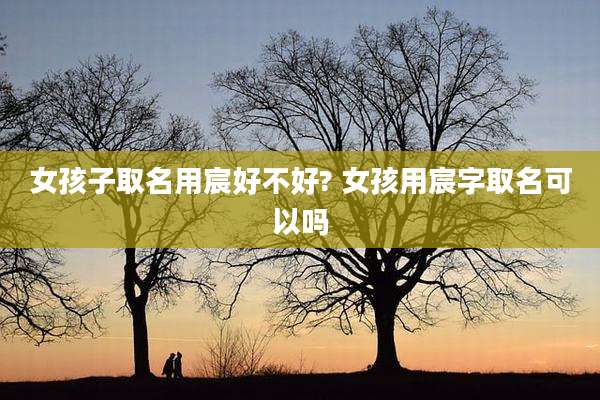 女孩子取名用宸好不好? 女孩用宸字取名可以吗
