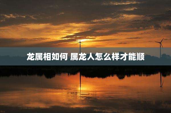 龙属相如何 属龙人怎么样才能顺