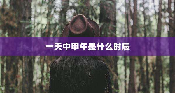 一天中甲午是什么时辰