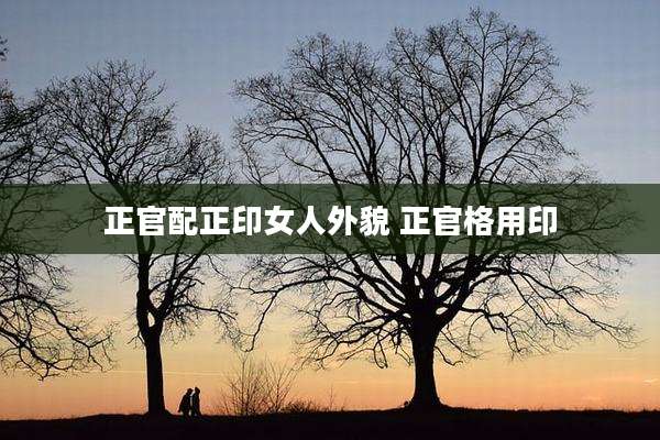 正官配正印女人外貌 正官格用印