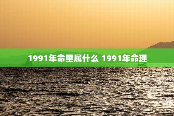 1991年命里属什么 1991年命理
