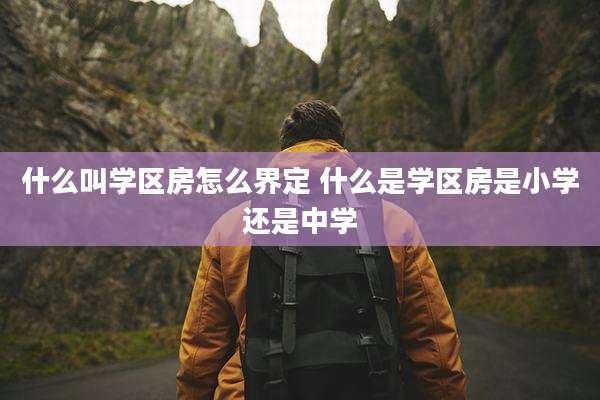 什么叫学区房怎么界定 什么是学区房是小学还是中学