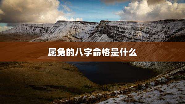 属兔的八字命格是什么