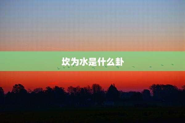 坎为水是什么卦