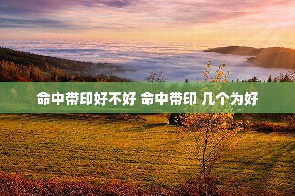 命中带印好不好 命中带印 几个为好