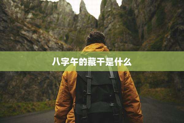 八字午的藏干是什么