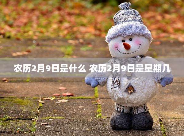 农历2月9日是什么 农历2月9日是星期几