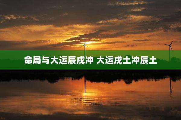 命局与大运辰戌冲 大运戌土冲辰土