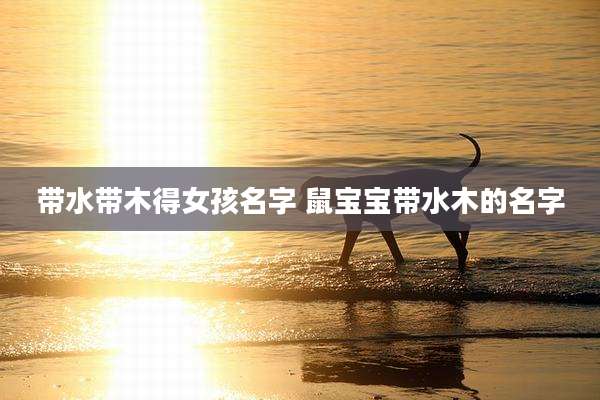 带水带木得女孩名字 鼠宝宝带水木的名字