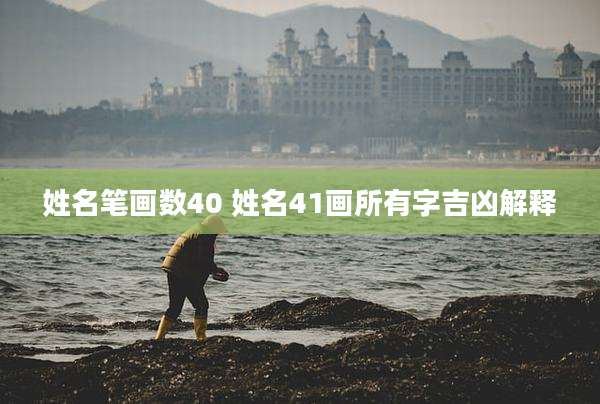 姓名笔画数40 姓名41画所有字吉凶解释