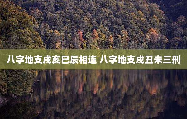 八字地支戌亥巳辰相连 八字地支戌丑未三刑