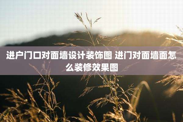 进户门口对面墙设计装饰图 进门对面墙面怎么装修效果图