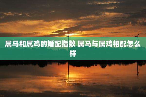 属马和属鸡的婚配指数 属马与属鸡相配怎么样