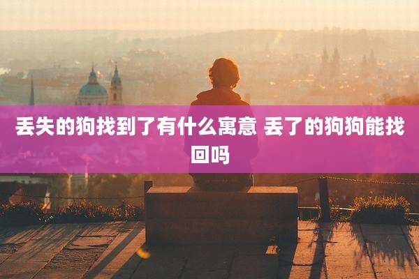 丢失的狗找到了有什么寓意 丢了的狗狗能找回吗