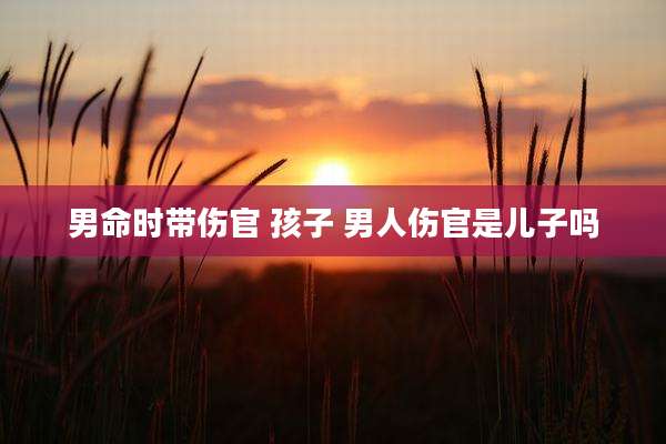 男命时带伤官 孩子 男人伤官是儿子吗