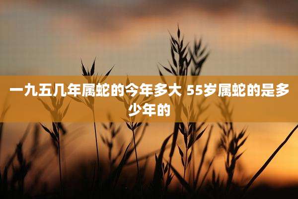 一九五几年属蛇的今年多大 55岁属蛇的是多少年的
