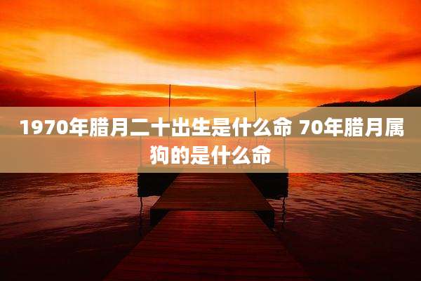 1970年腊月二十出生是什么命 70年腊月属狗的是什么命
