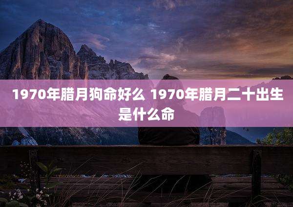 1970年腊月狗命好么 1970年腊月二十出生是什么命