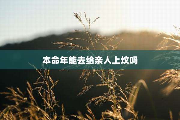 本命年能去给亲人上坟吗