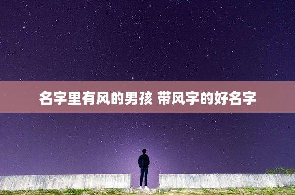 名字里有风的男孩 带风字的好名字