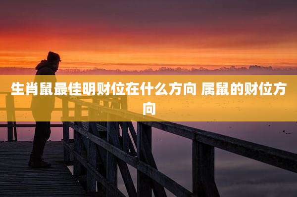 生肖鼠最佳明财位在什么方向 属鼠的财位方向