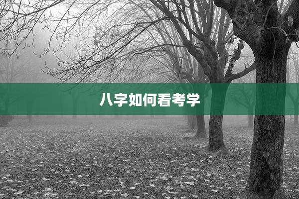 八字如何看考学