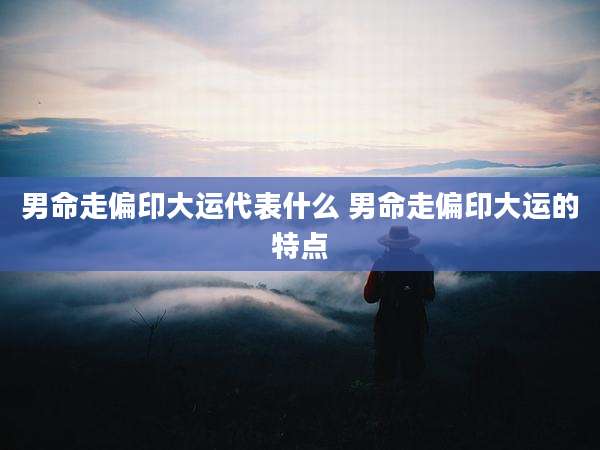 男命走偏印大运代表什么 男命走偏印大运的特点