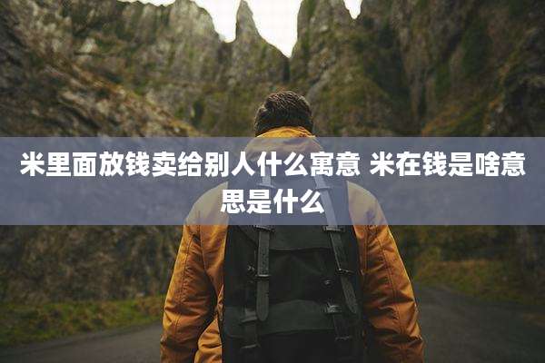 米里面放钱卖给别人什么寓意 米在钱是啥意思是什么