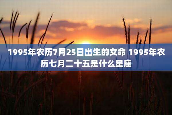 1995年农历7月25日出生的女命 1995年农历七月二十五是什么星座