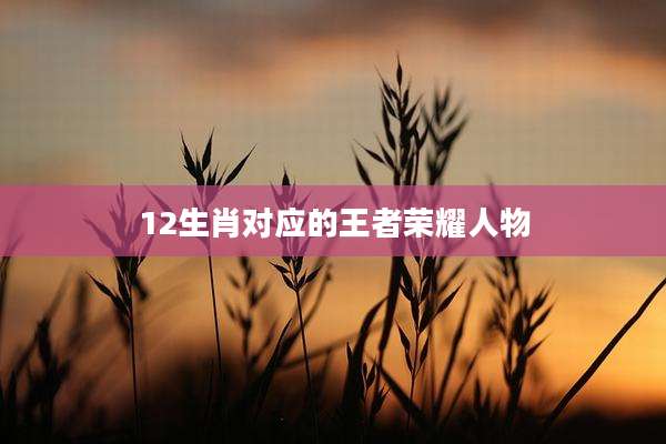 12生肖对应的王者荣耀人物