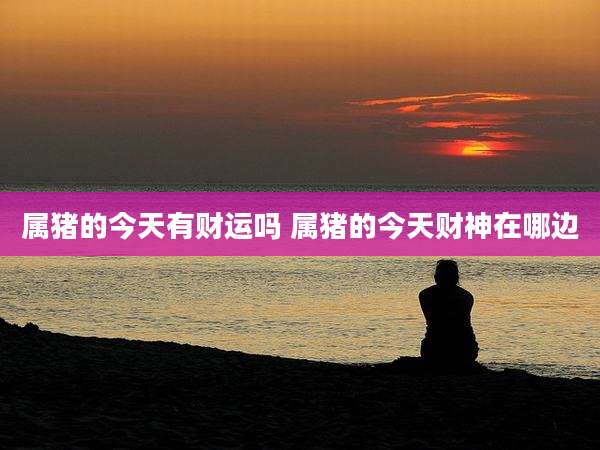 属猪的今天有财运吗 属猪的今天财神在哪边