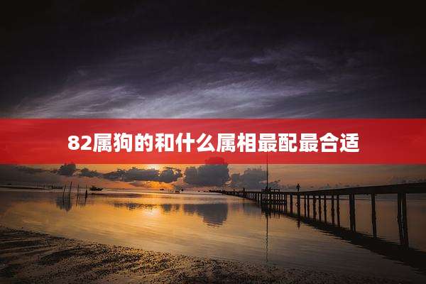 82属狗的和什么属相最配最合适