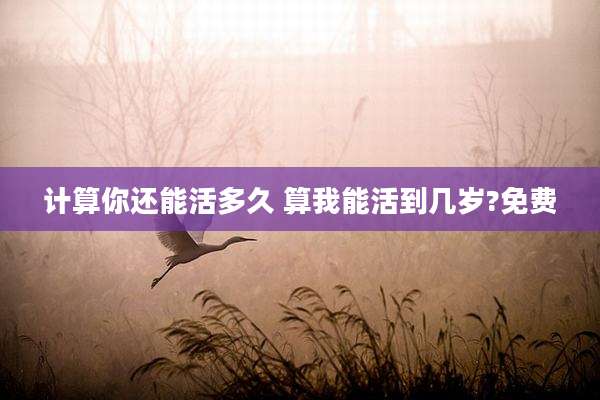 计算你还能活多久 算我能活到几岁?免费