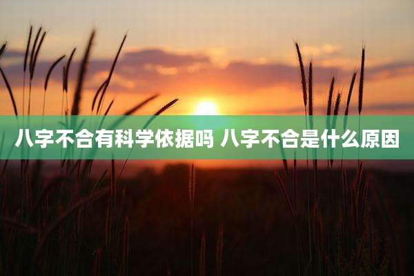 八字不合有科学依据吗 八字不合是什么原因