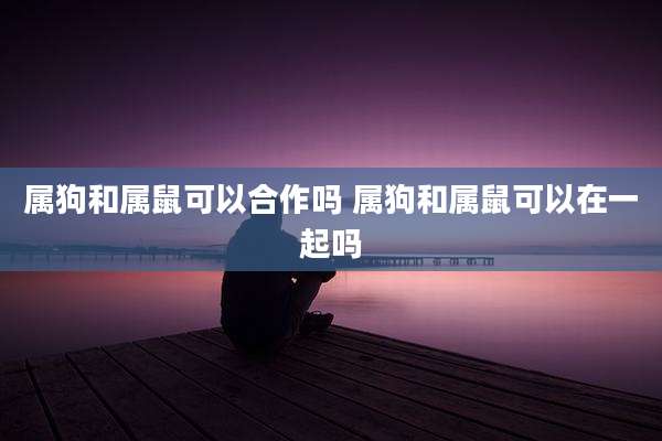 属狗和属鼠可以合作吗 属狗和属鼠可以在一起吗