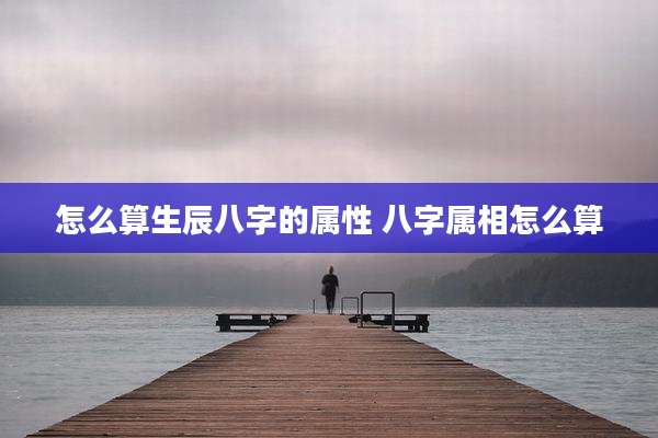 怎么算生辰八字的属性 八字属相怎么算