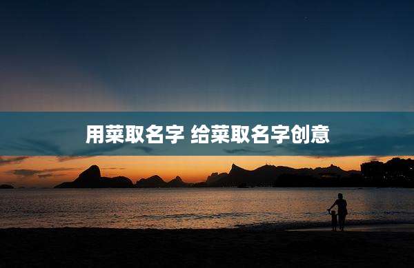 用菜取名字 给菜取名字创意
