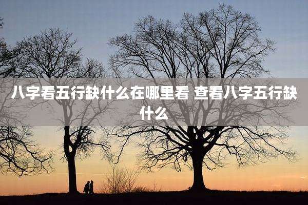 八字看五行缺什么在哪里看 查看八字五行缺什么