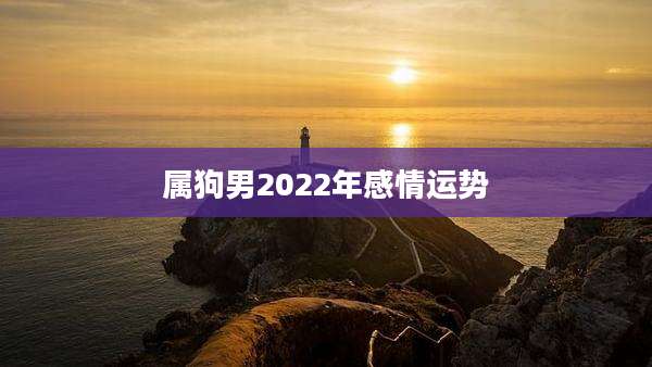 属狗男2022年感情运势